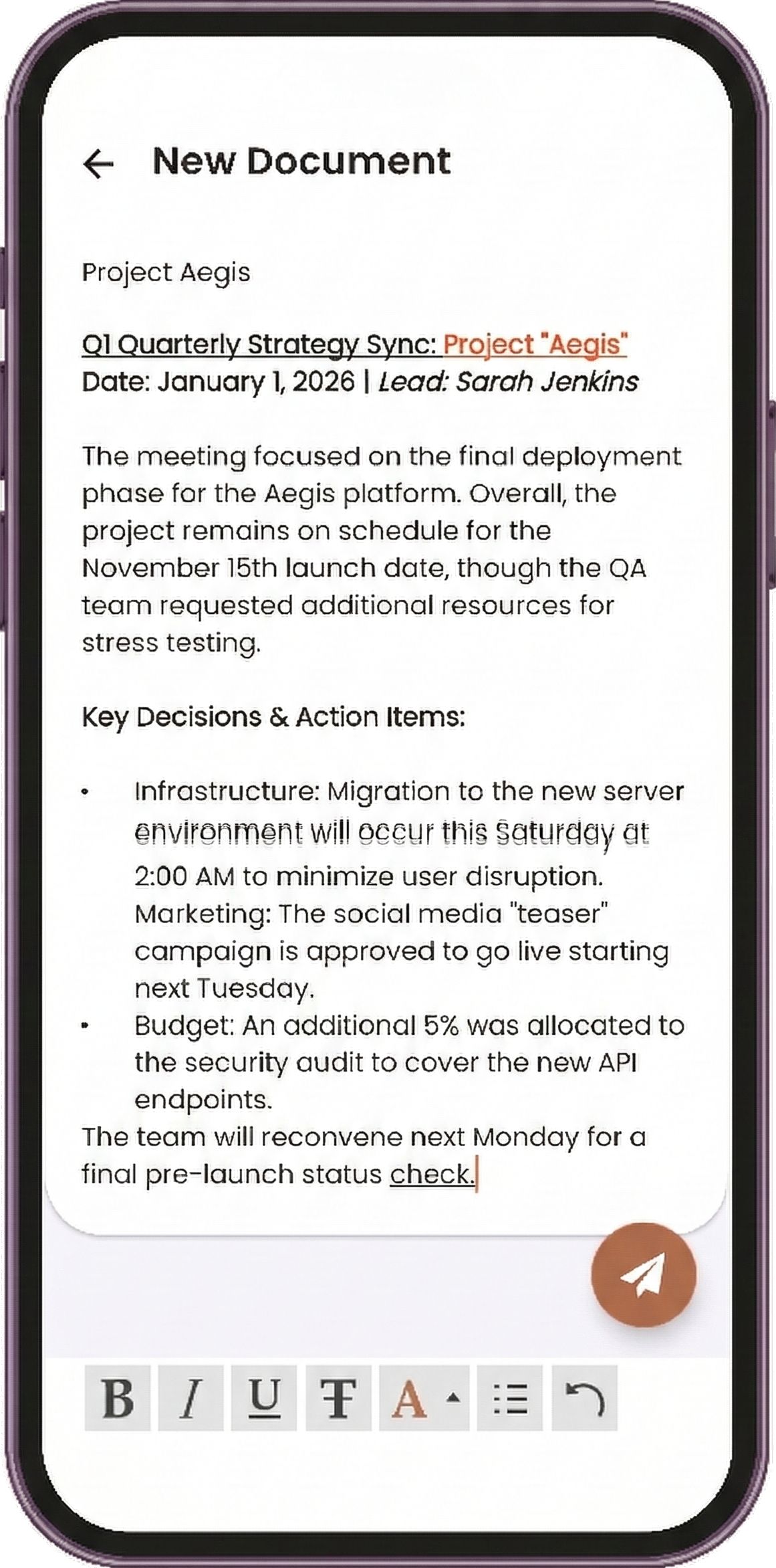 Native Document Creation
